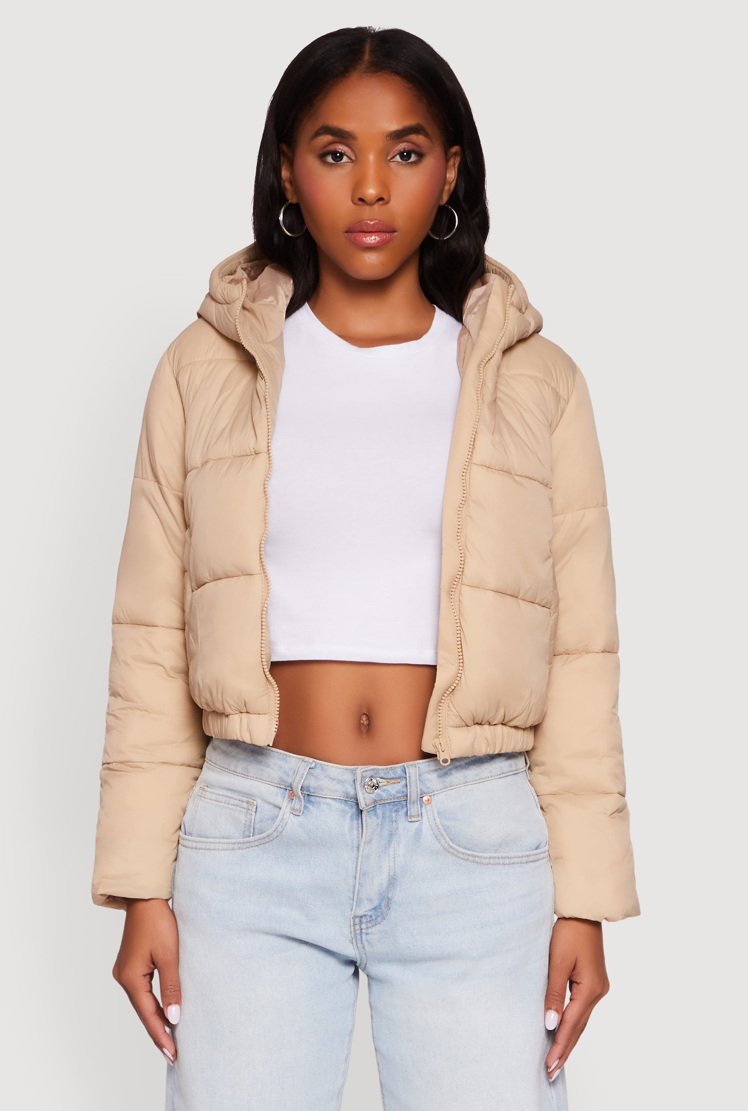 Hooded Short Puffer Jacket