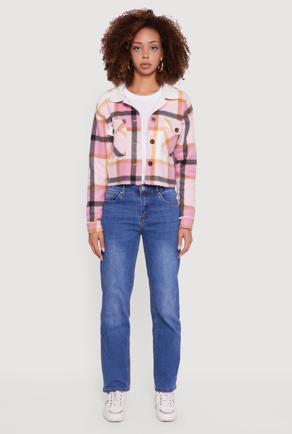 Cozy Sherpa Lined Plaid Shacket