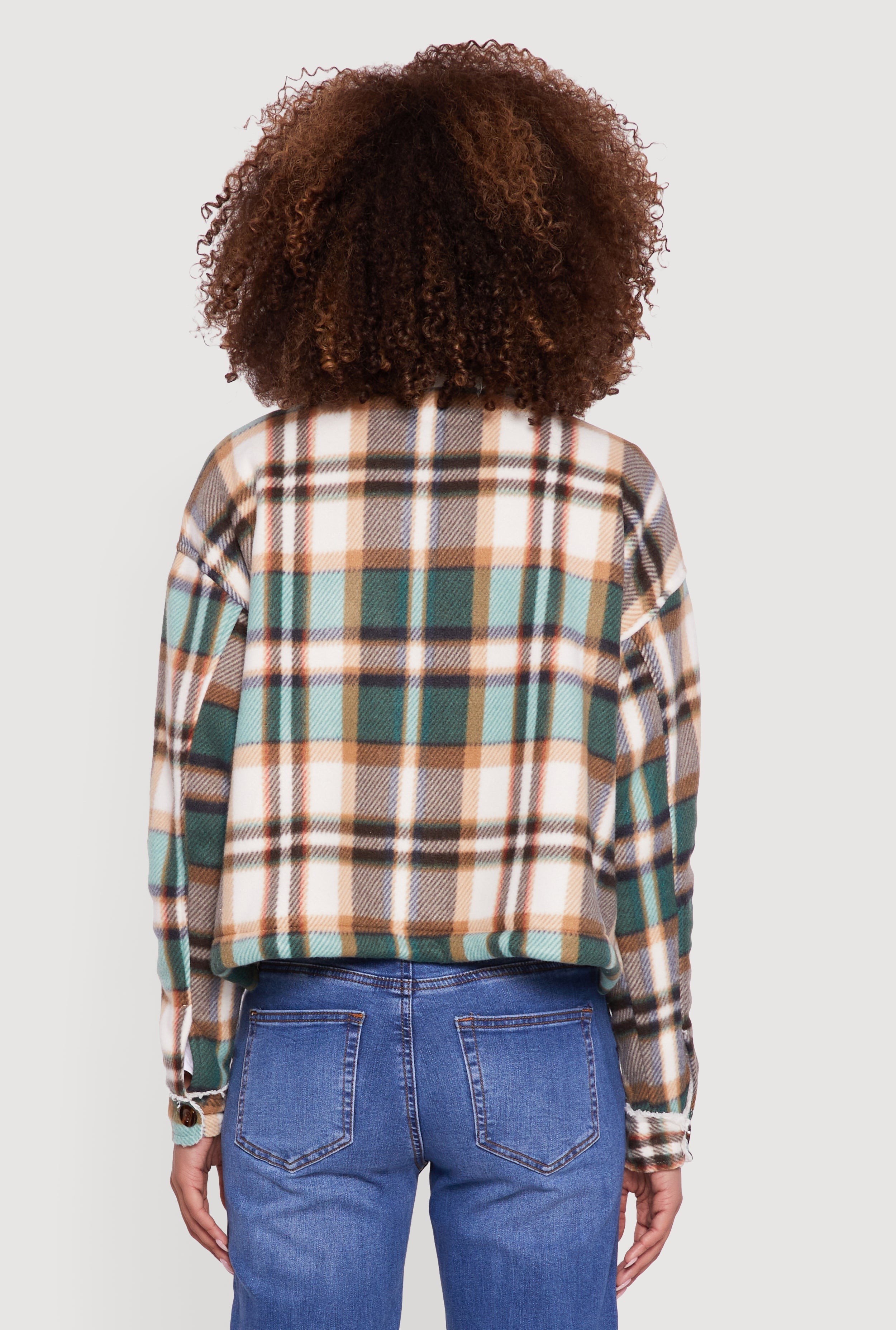 Collared Sherpa Lined Plaid Shacket