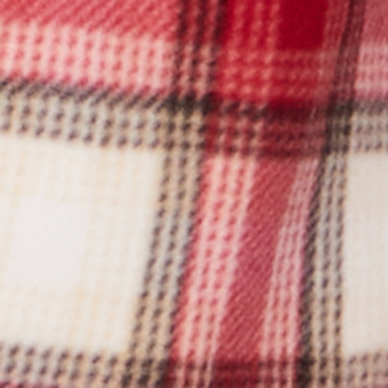Plaid Sherpa Lined Fleece Long Sleeve Button Front Jacket