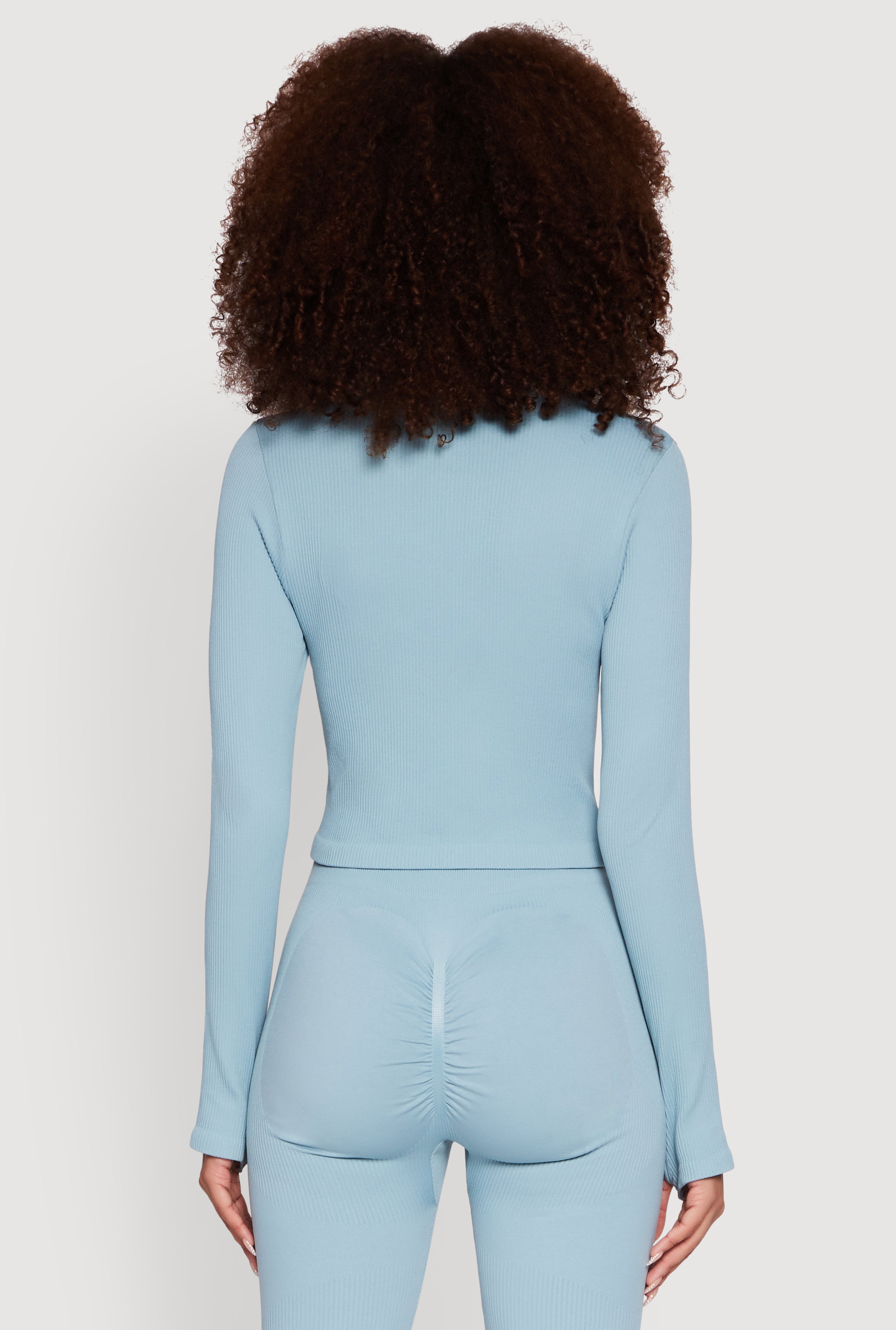 Seamless Ribbed Knit Bustier Detail Cropped Track Jacket