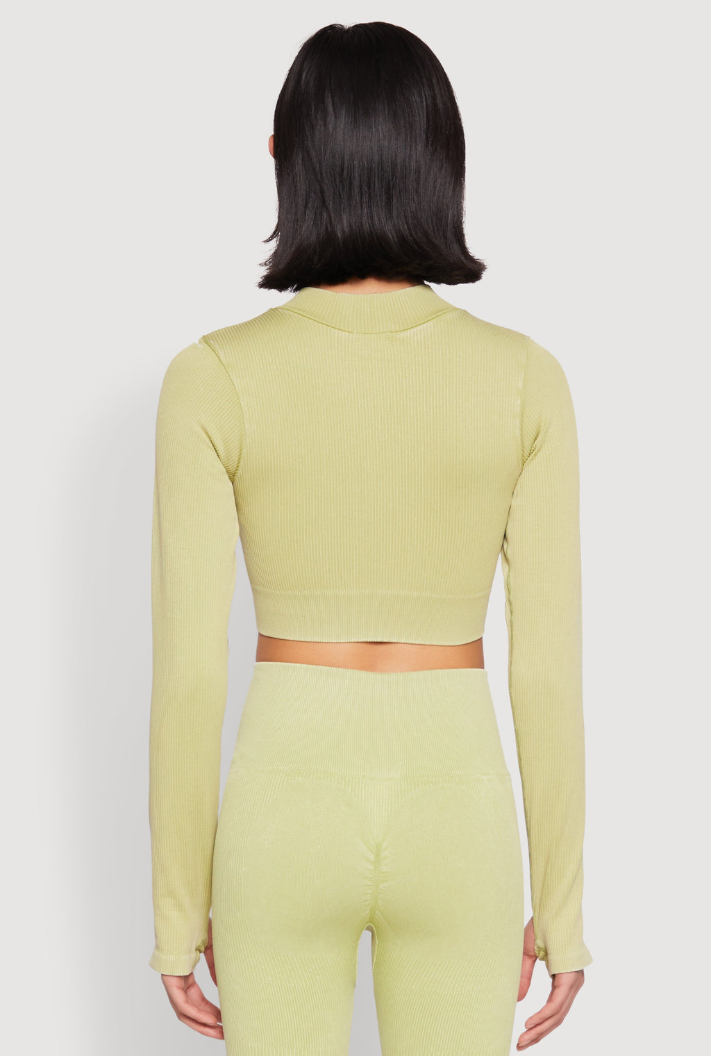 Daisy Ribbed Knit Cropped Track Jacket