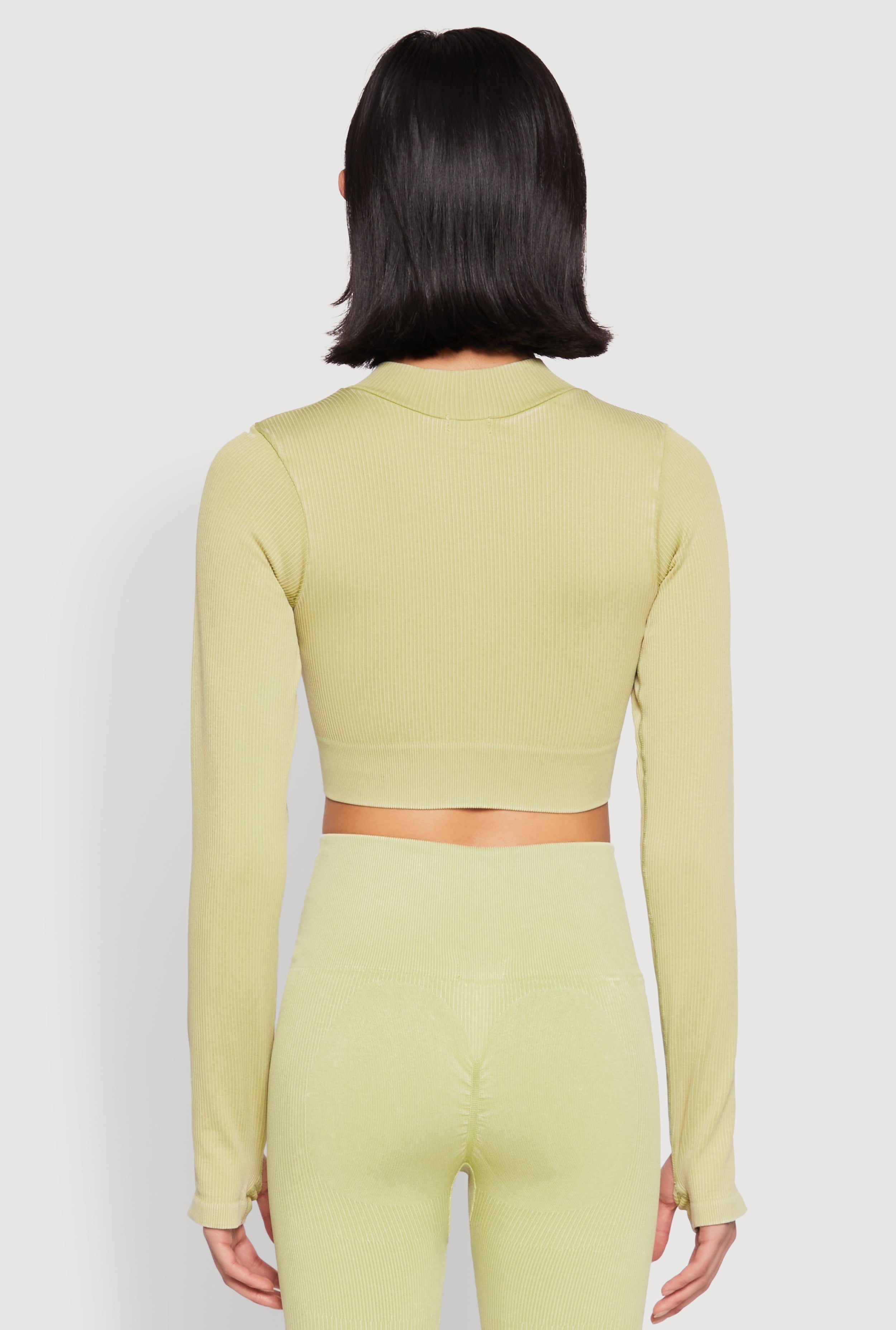 Daisy Ribbed Knit Cropped Track Jacket