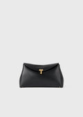 T-lock leather clutch black