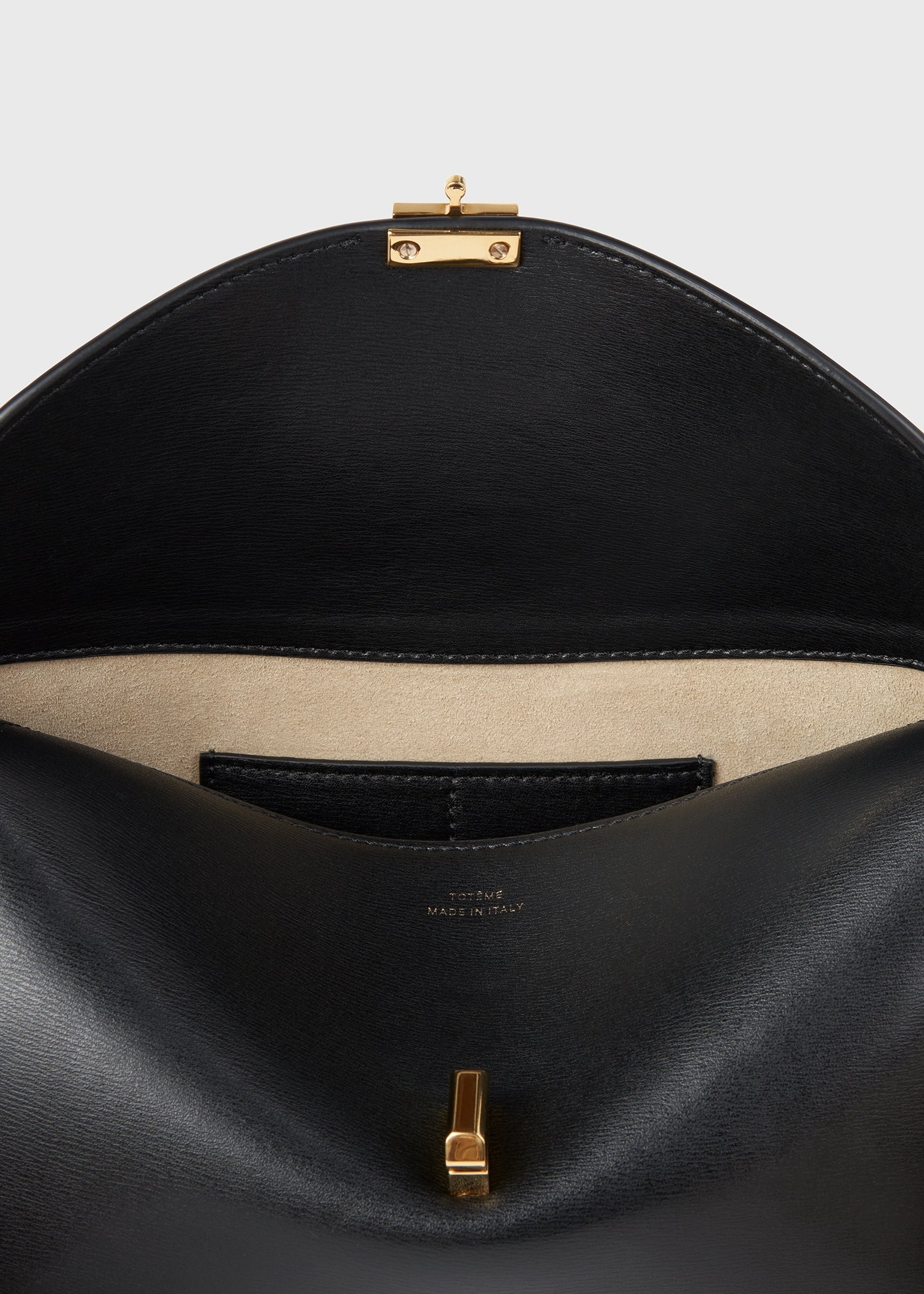 T-lock leather clutch black